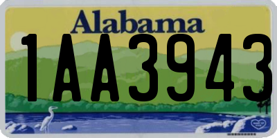 AL license plate 1AA3943