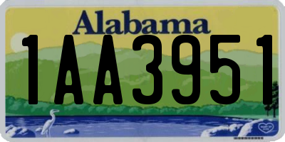 AL license plate 1AA3951