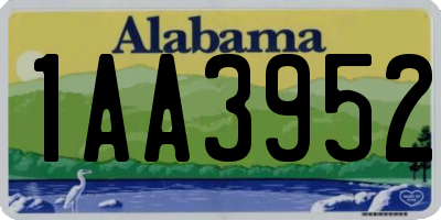 AL license plate 1AA3952