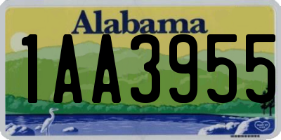 AL license plate 1AA3955