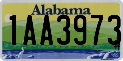 AL license plate 1AA3973