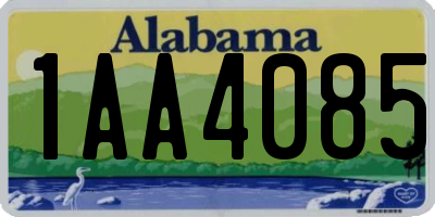 AL license plate 1AA4085
