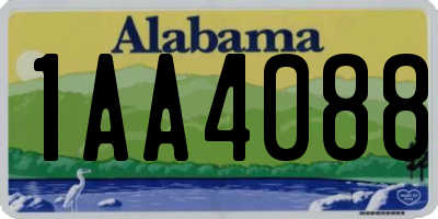 AL license plate 1AA4088