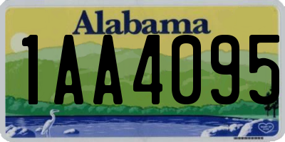 AL license plate 1AA4095