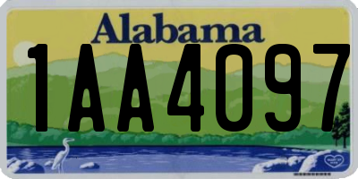 AL license plate 1AA4097