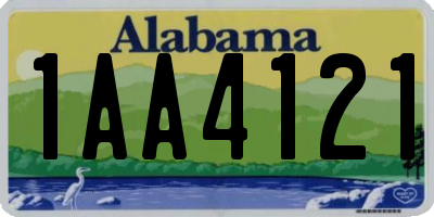 AL license plate 1AA4121