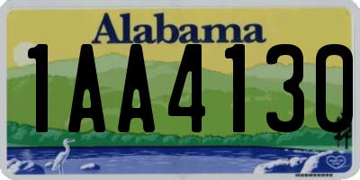 AL license plate 1AA4130