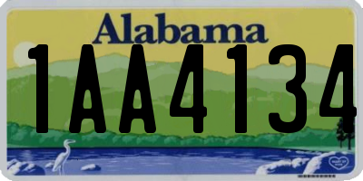AL license plate 1AA4134