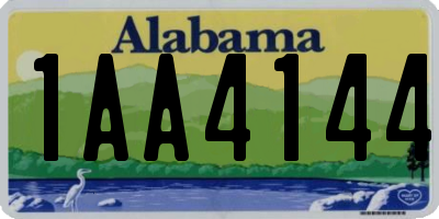 AL license plate 1AA4144