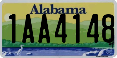 AL license plate 1AA4148