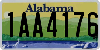 AL license plate 1AA4176