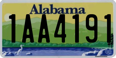 AL license plate 1AA4191