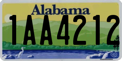 AL license plate 1AA4212