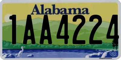 AL license plate 1AA4224