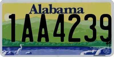 AL license plate 1AA4239