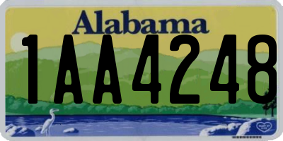 AL license plate 1AA4248