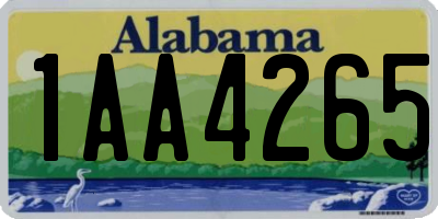 AL license plate 1AA4265