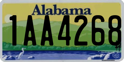 AL license plate 1AA4268