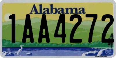 AL license plate 1AA4272