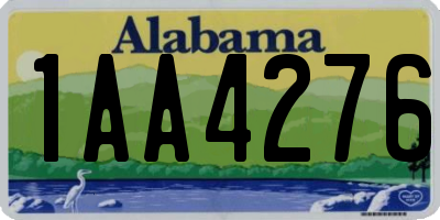 AL license plate 1AA4276