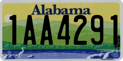 AL license plate 1AA4291