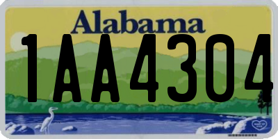 AL license plate 1AA4304