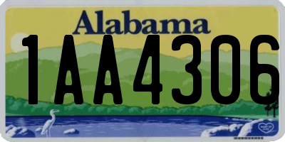 AL license plate 1AA4306