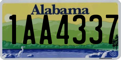 AL license plate 1AA4337