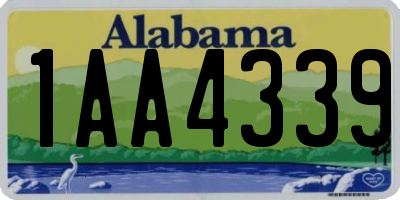 AL license plate 1AA4339