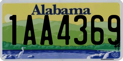 AL license plate 1AA4369