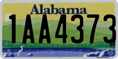 AL license plate 1AA4373