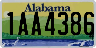 AL license plate 1AA4386