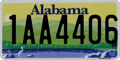 AL license plate 1AA4406