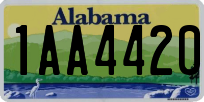 AL license plate 1AA4420