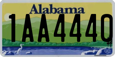 AL license plate 1AA4440
