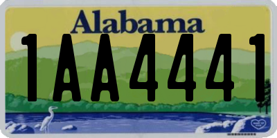AL license plate 1AA4441