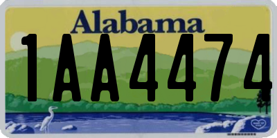 AL license plate 1AA4474