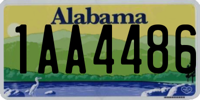 AL license plate 1AA4486