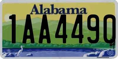 AL license plate 1AA4490