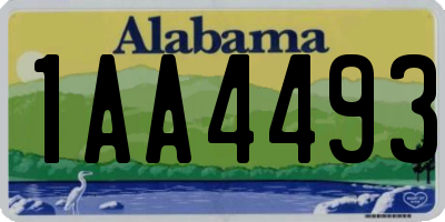 AL license plate 1AA4493