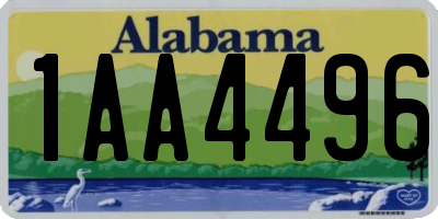 AL license plate 1AA4496