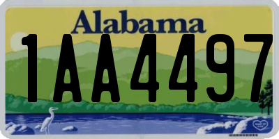 AL license plate 1AA4497