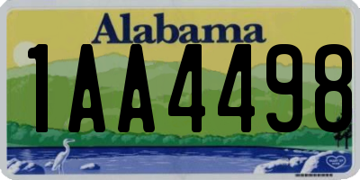 AL license plate 1AA4498