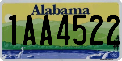 AL license plate 1AA4522