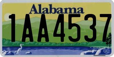 AL license plate 1AA4537