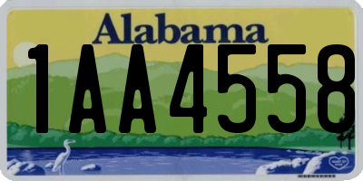 AL license plate 1AA4558