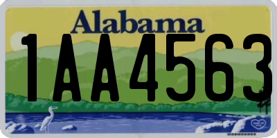 AL license plate 1AA4563