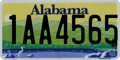 AL license plate 1AA4565