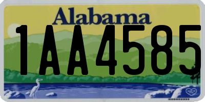AL license plate 1AA4585