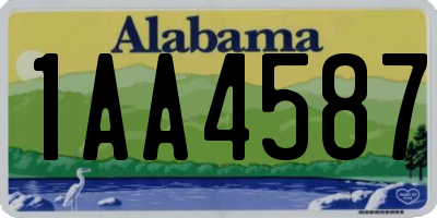 AL license plate 1AA4587